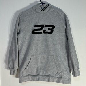 Men’s Jordan pullover #23 gray color sport hoodie Size L